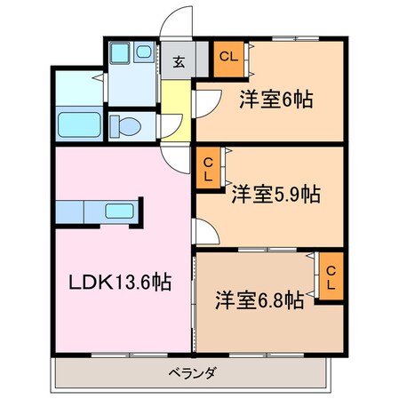 ソレイユⅠの物件間取画像